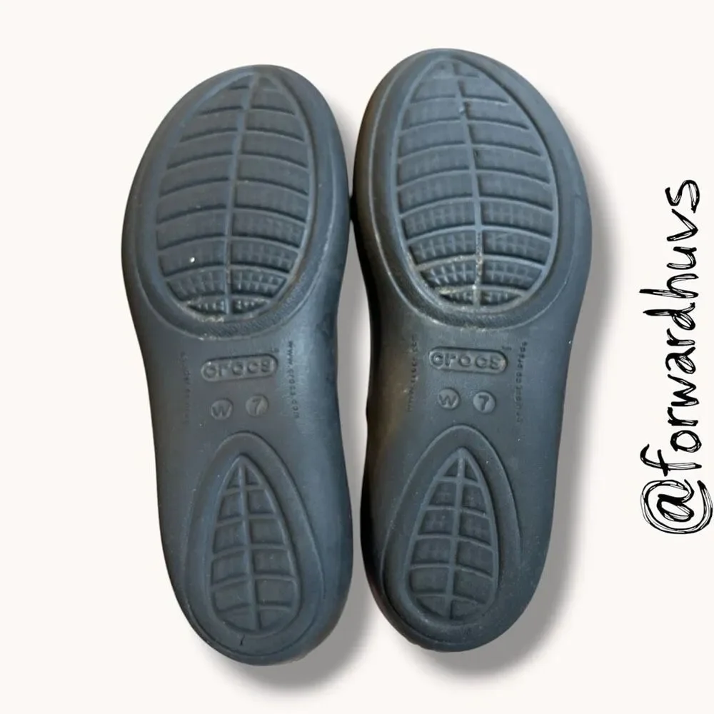 Crocs Kadee Slingback Flats Black Women’s Size 7